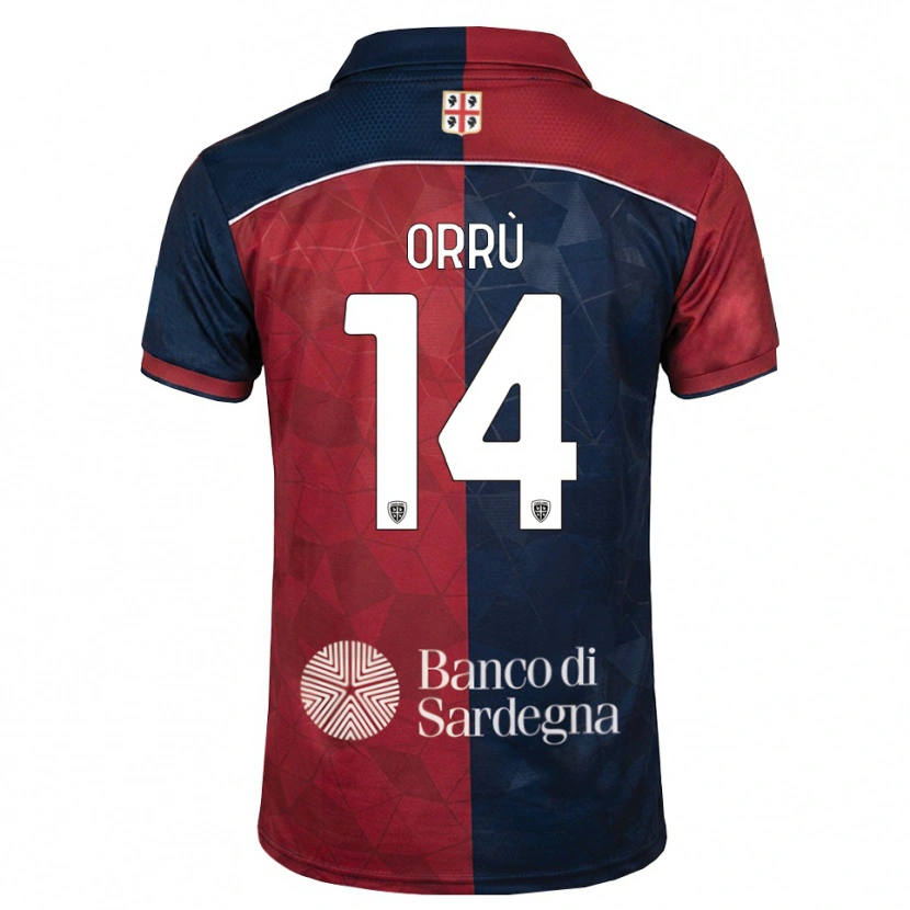 Danxen Heren Gabriele Orrù #14 Bordeauxrood Koninklijk Blauw Thuisshirt Thuistenue 2026/27 T-Shirt België