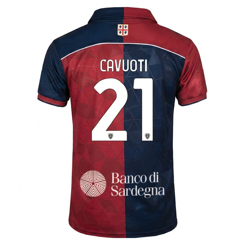 Danxen Heren Nicolò Cavuoti #21 Bordeauxrood Koninklijk Blauw Thuisshirt Thuistenue 2026/27 T-Shirt België