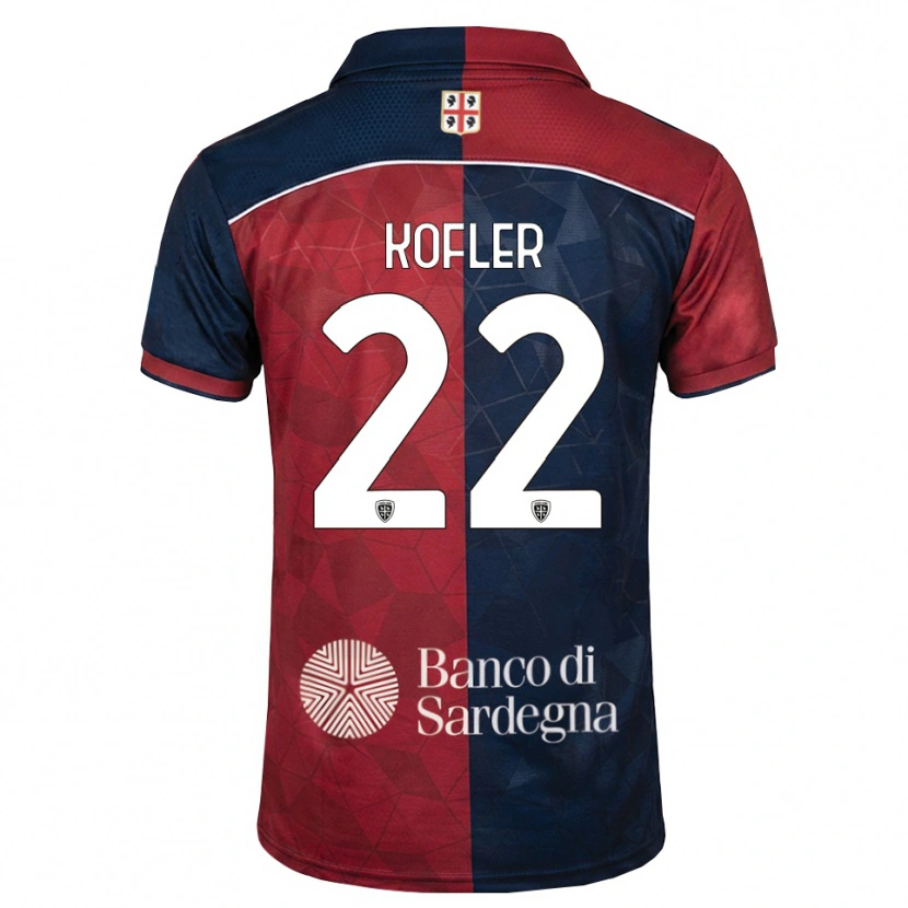 Danxen Heren Raphael Kofler #22 Bordeauxrood Koninklijk Blauw Thuisshirt Thuistenue 2026/27 T-Shirt België