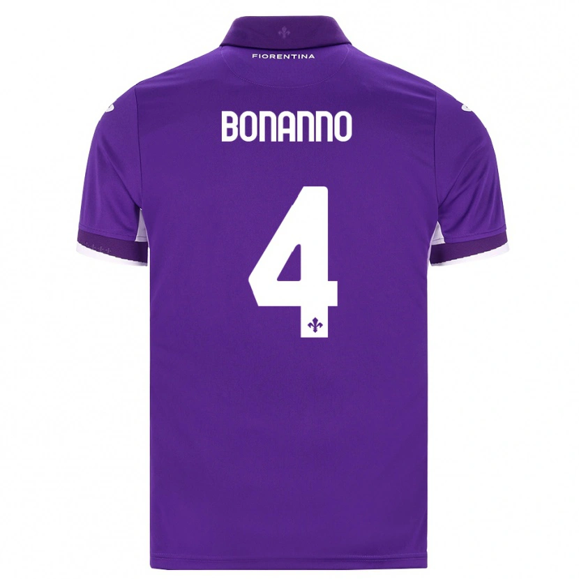 Danxen Heren Piergiorgio Bonanno #4 Paars Wit Roze Thuisshirt Thuistenue 2026/27 T-Shirt België