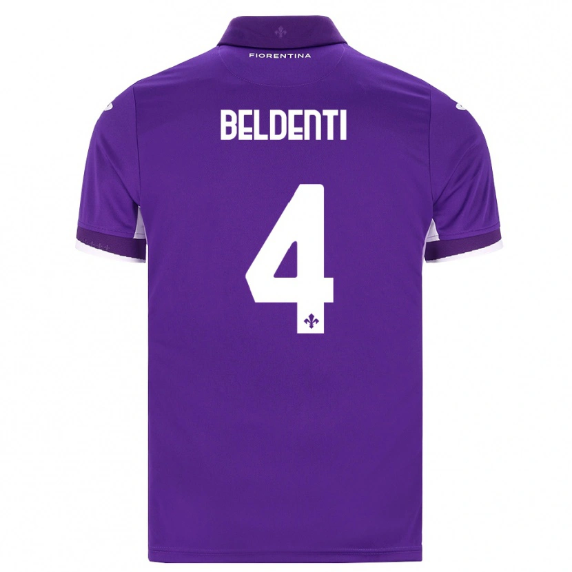 Danxen Heren Samuel Beldenti #4 Paars Wit Roze Thuisshirt Thuistenue 2026/27 T-Shirt België