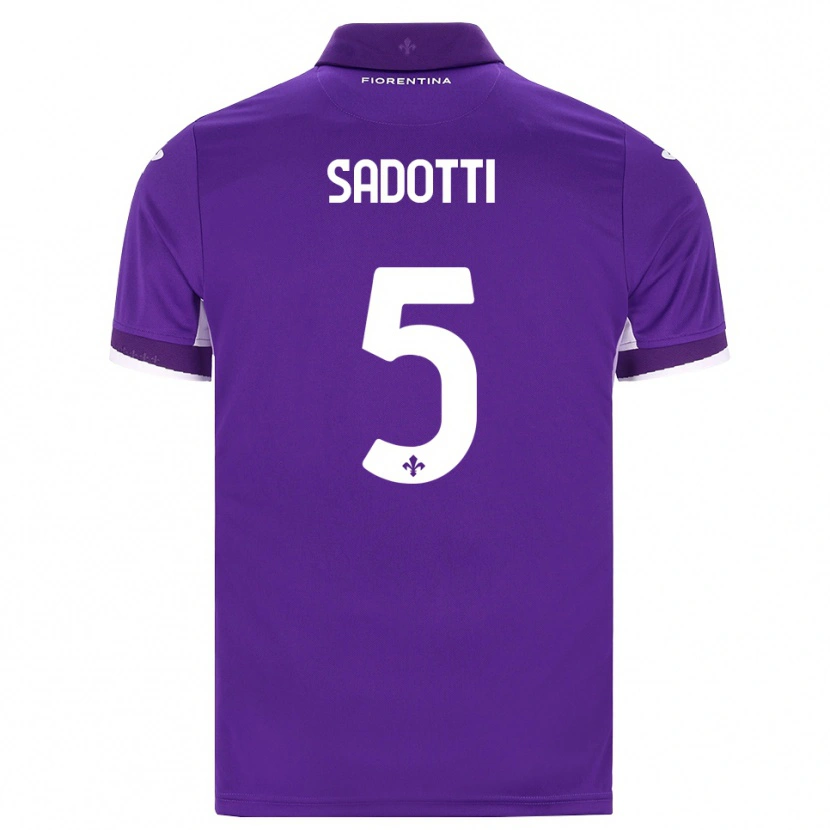 Danxen Heren Edoardo Sadotti #5 Paars Wit Roze Thuisshirt Thuistenue 2026/27 T-Shirt België