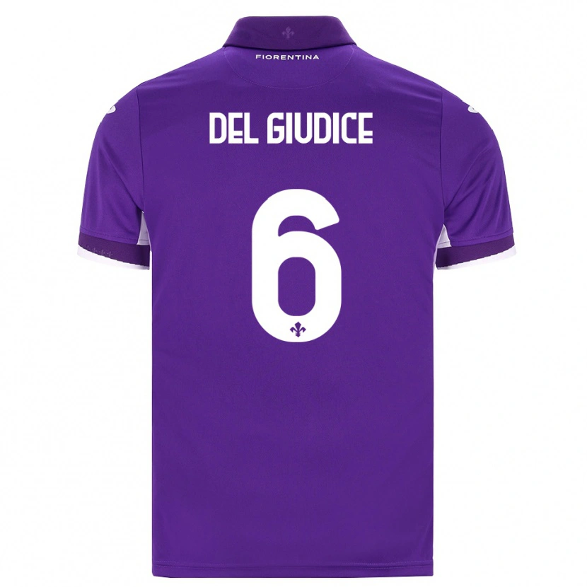 Danxen Heren Nicolas Del Giudice #6 Paars Wit Roze Thuisshirt Thuistenue 2026/27 T-Shirt België