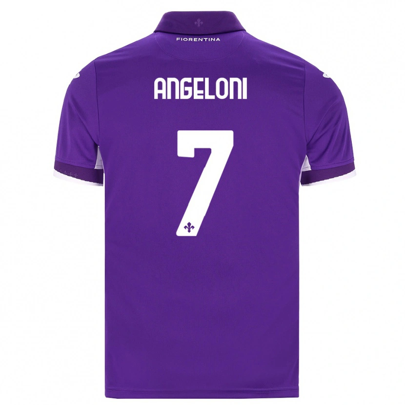 Danxen Heren Alberto Angeloni #7 Paars Wit Roze Thuisshirt Thuistenue 2026/27 T-Shirt België