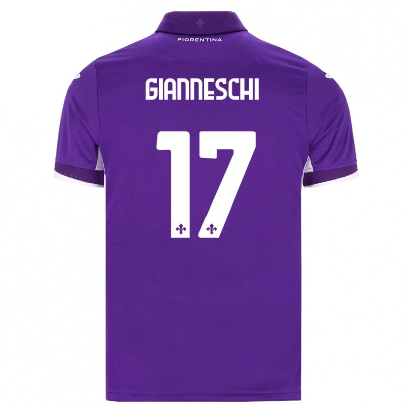 Danxen Heren Noah Gianneschi #17 Paars Wit Roze Thuisshirt Thuistenue 2026/27 T-Shirt België