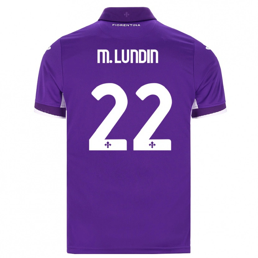 Danxen Heren Karin Maria Lundin #22 Paars Wit Roze Thuisshirt Thuistenue 2026/27 T-Shirt België