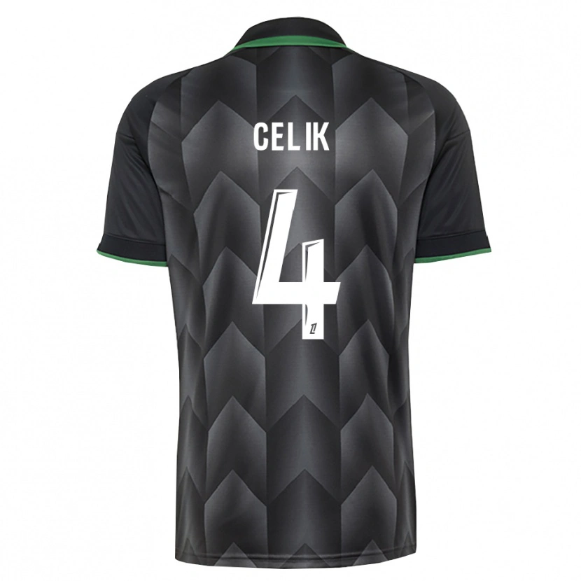 Danxen Heren Nidal Celik #4 Wit Zwart Groen Uitshirt Uittenue 2026/27 T-Shirt België