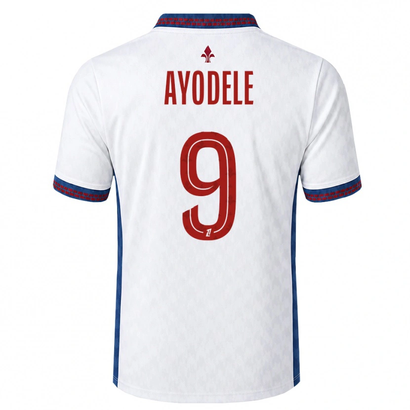 Danxen Heren Adeshina Ayodele #9 Rood Wit Blauw Uitshirt Uittenue 2026/27 T-Shirt België