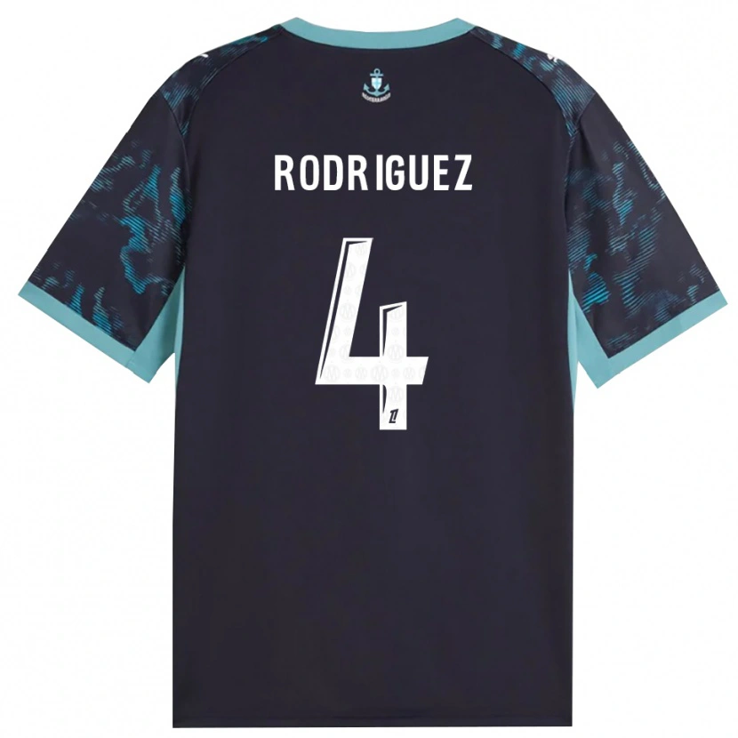 Danxen Heren Ruben Rodriguez #4 Licht Turkoois Wit Zwart Uitshirt Uittenue 2026/27 T-Shirt België