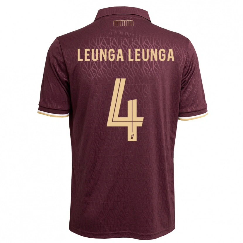 Danxen Heren Daryl Leunga Leunga #4 Maroon Zandbruin Uitshirt Uittenue 2026/27 T-Shirt België