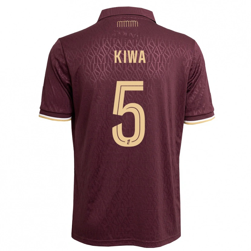 Danxen Heren Bradel Kiwa #5 Maroon Zandbruin Uitshirt Uittenue 2026/27 T-Shirt België