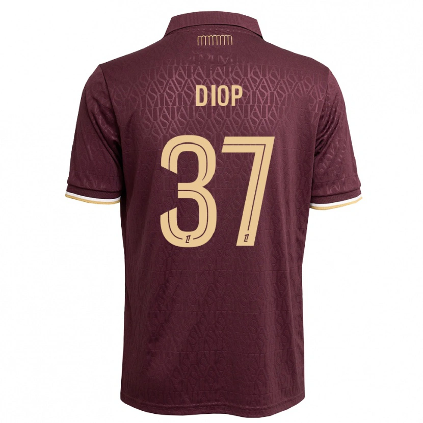 Danxen Heren Edan Diop #37 Maroon Zandbruin Uitshirt Uittenue 2026/27 T-Shirt België