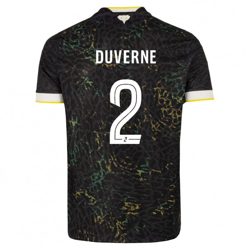 Danxen Heren Jean-Kévin Duverne #2 Zwart Wit Geel Uitshirt Uittenue 2026/27 T-Shirt België