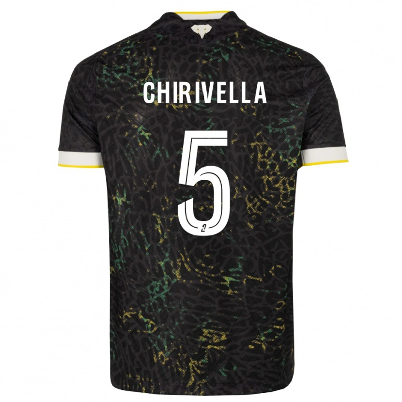 Danxen Heren Pedro Chirivella #5 Zwart Wit Geel Uitshirt Uittenue 2026/27 T-Shirt België