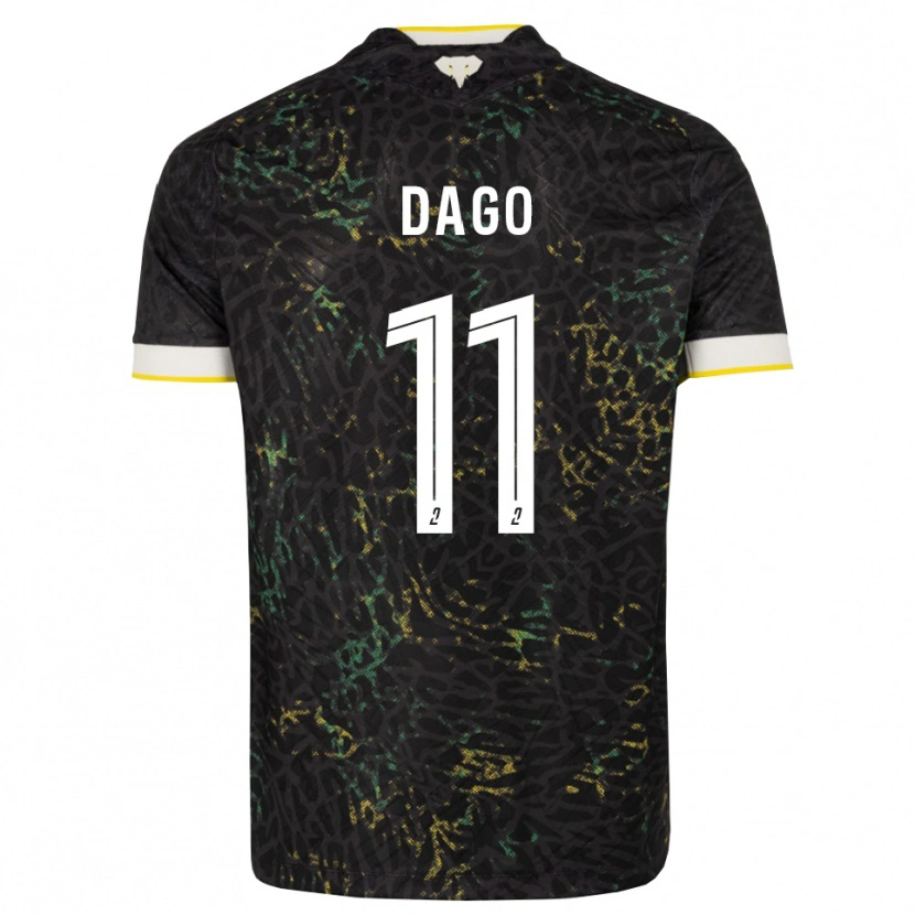 Danxen Heren Joshua Dago #11 Zwart Wit Geel Uitshirt Uittenue 2026/27 T-Shirt België