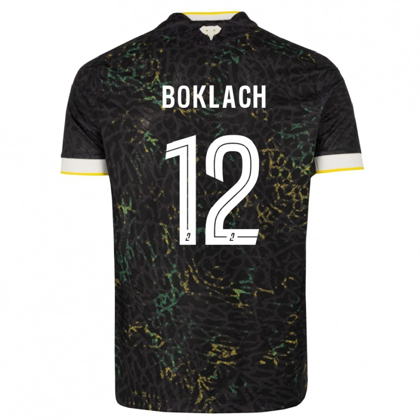 Danxen Heren Kateryna Boklach #12 Zwart Wit Geel Uitshirt Uittenue 2026/27 T-Shirt België