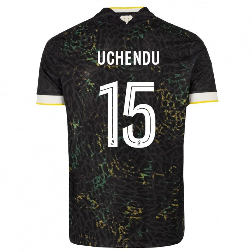 Danxen Heren Chinaza Uchendu #15 Zwart Wit Geel Uitshirt Uittenue 2026/27 T-Shirt België
