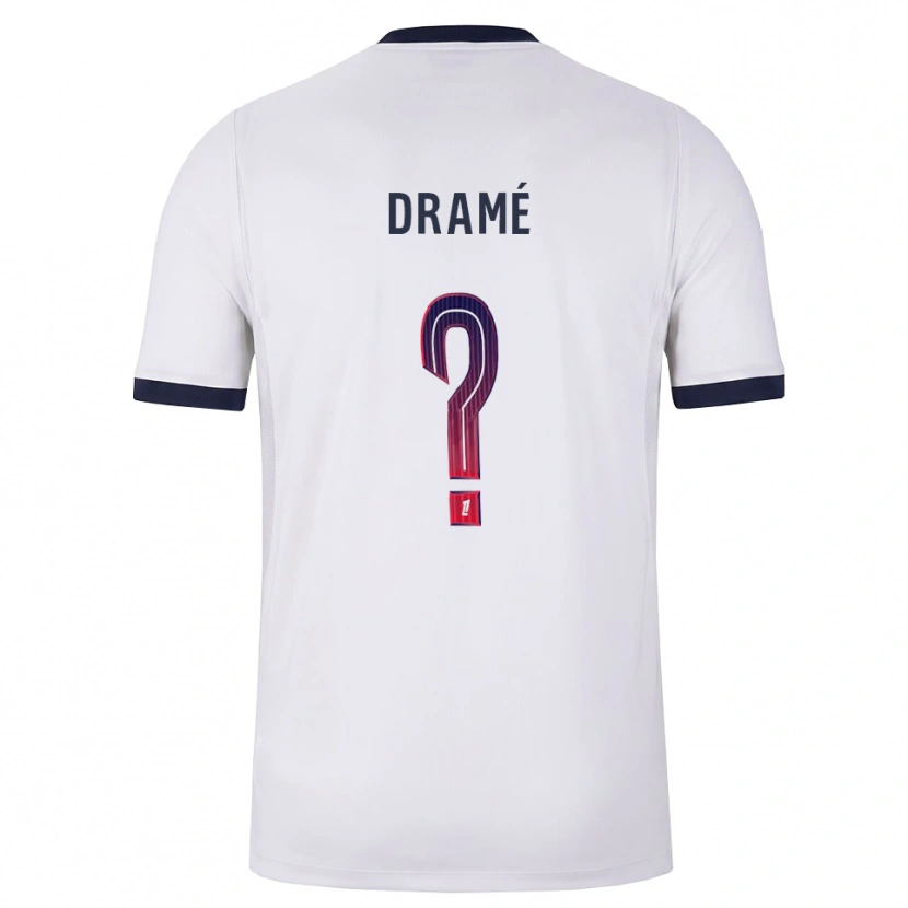 Danxen Heren Bakoutoubo Dramé #0 Wit Zwart Rood Uitshirt Uittenue 2026/27 T-Shirt België
