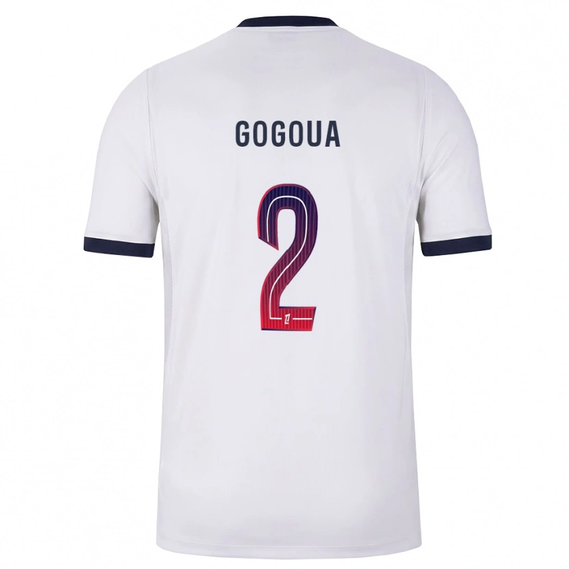 Danxen Heren Valentin Gogoua #2 Wit Zwart Rood Uitshirt Uittenue 2026/27 T-Shirt België