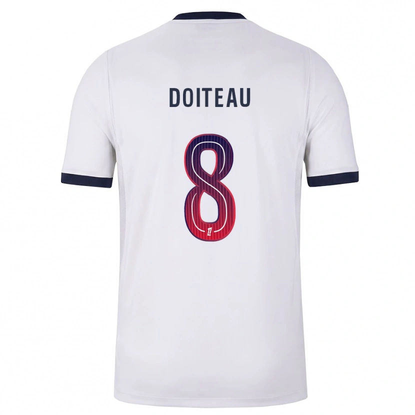 Danxen Heren Benoit Doiteau #8 Wit Zwart Rood Uitshirt Uittenue 2026/27 T-Shirt België