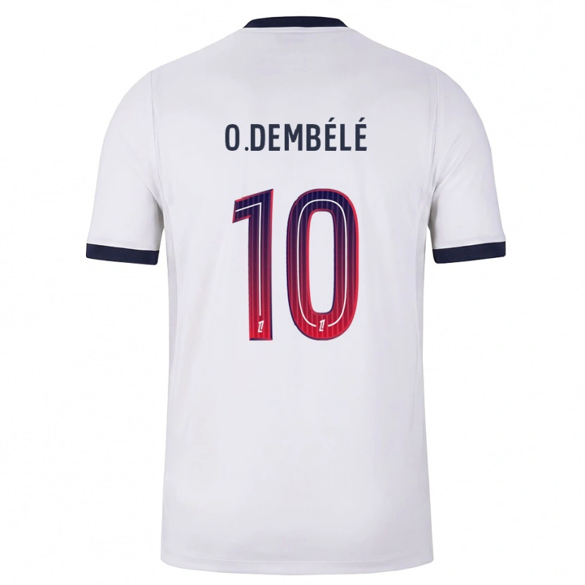 Danxen Heren Ousmane Dembélé #10 Wit Zwart Rood Uitshirt Uittenue 2026/27 T-Shirt België