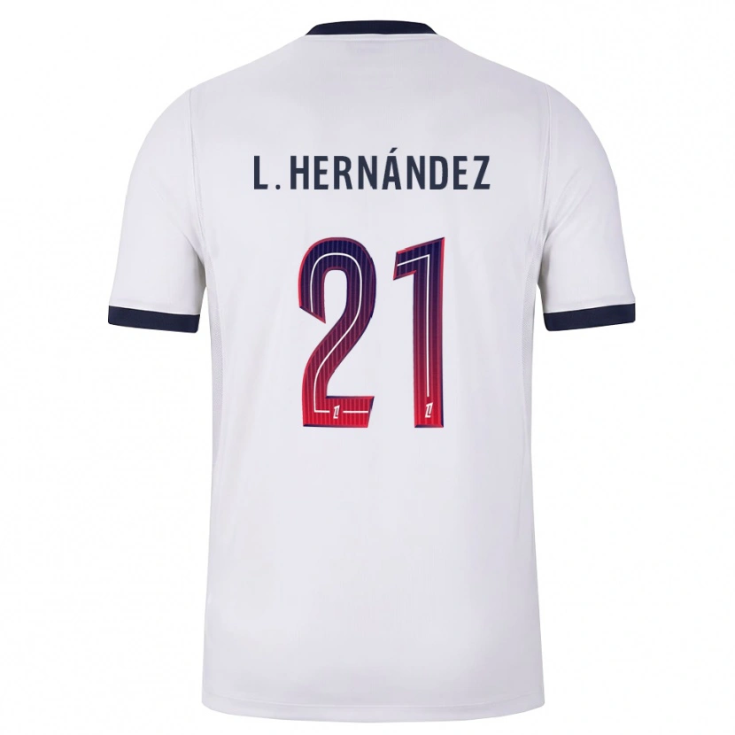 Danxen Heren Lucas Hernández #21 Wit Zwart Rood Uitshirt Uittenue 2026/27 T-Shirt België