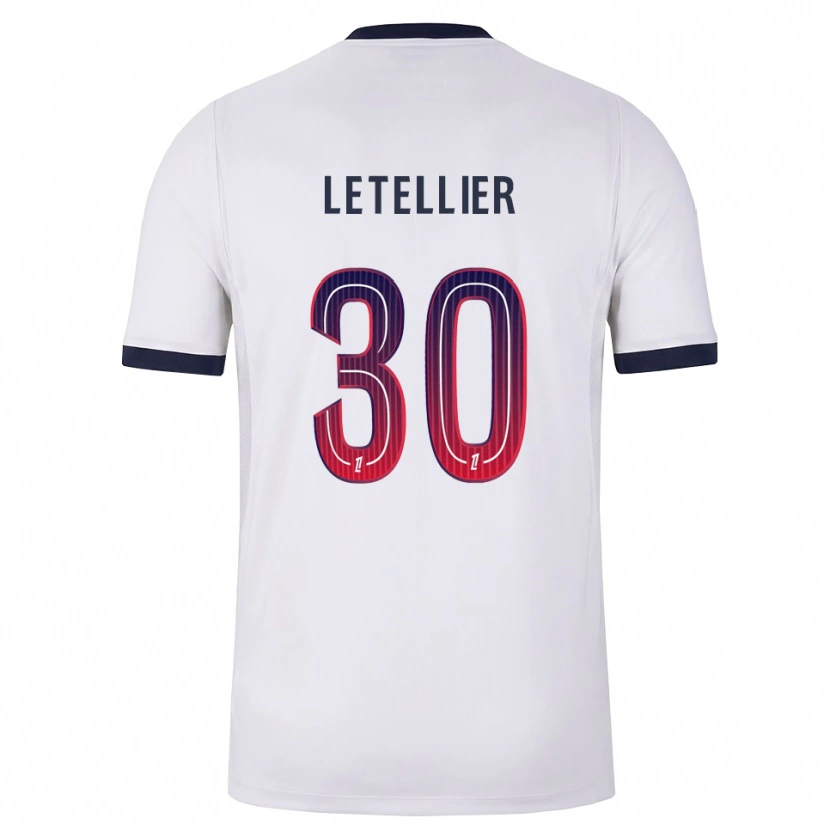 Danxen Heren Alexandre Letellier #30 Wit Zwart Rood Uitshirt Uittenue 2026/27 T-Shirt België
