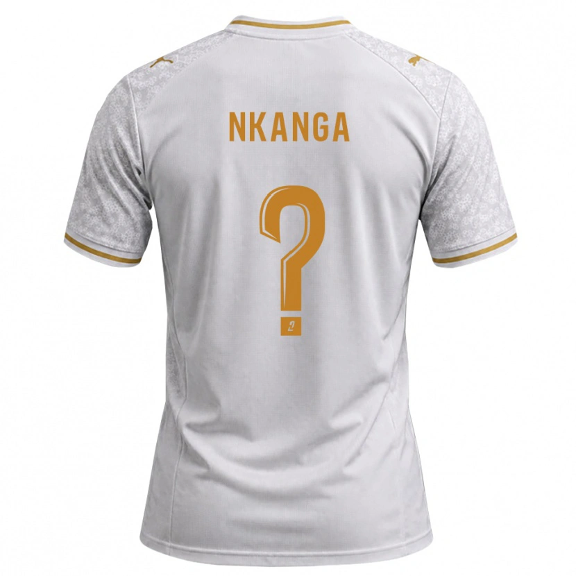 Danxen Heren Dayvin Nkanga #0 Wit Grijs Goudenrood Uitshirt Uittenue 2026/27 T-Shirt België
