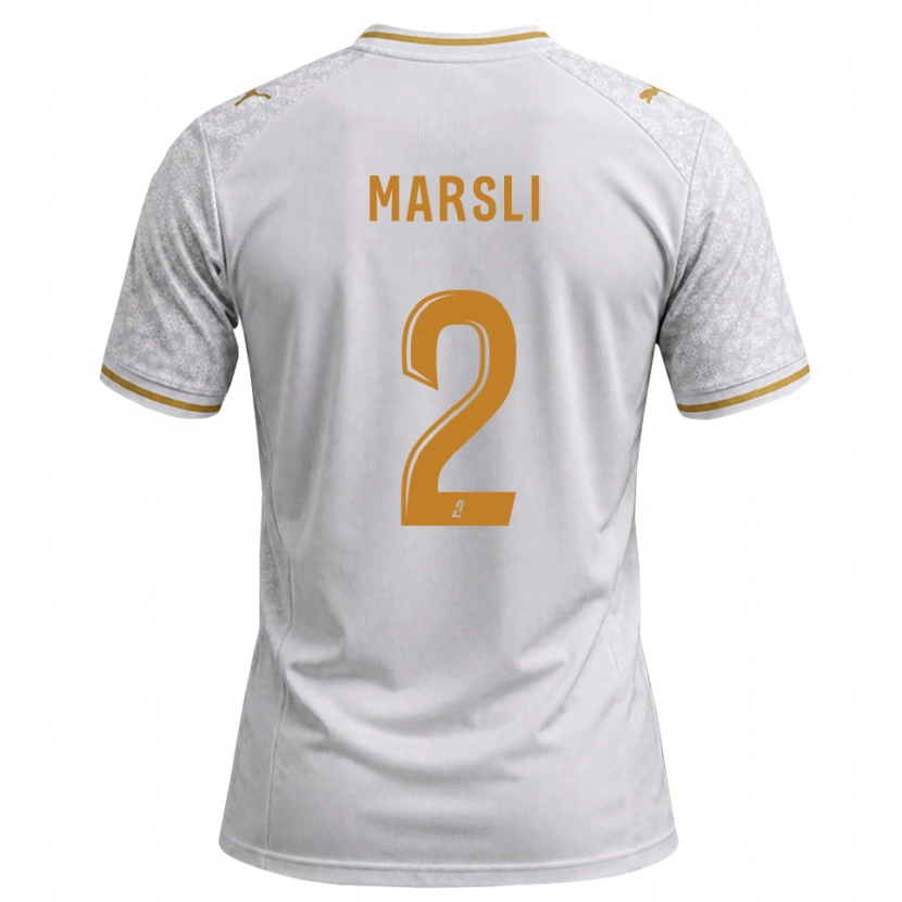 Danxen Heren Adam Marsli #2 Wit Grijs Goudenrood Uitshirt Uittenue 2026/27 T-Shirt België