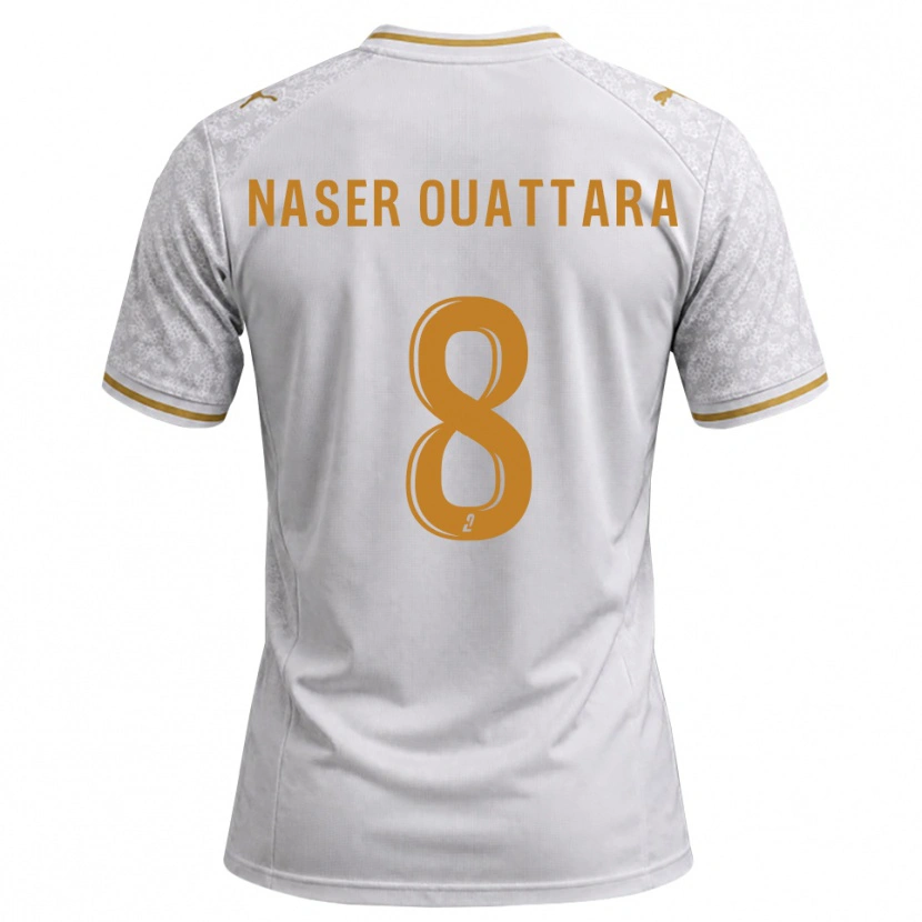 Danxen Heren Papus Naser Ouattara #8 Wit Grijs Goudenrood Uitshirt Uittenue 2026/27 T-Shirt België
