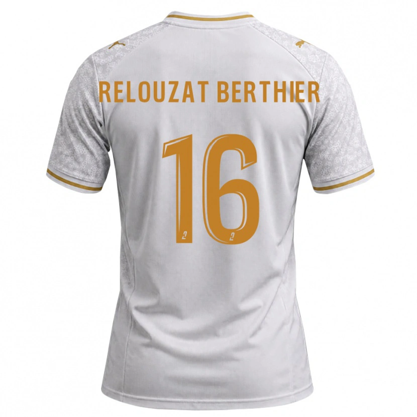 Danxen Heren Maxime Relouzat Berthier #16 Wit Grijs Goudenrood Uitshirt Uittenue 2026/27 T-Shirt België