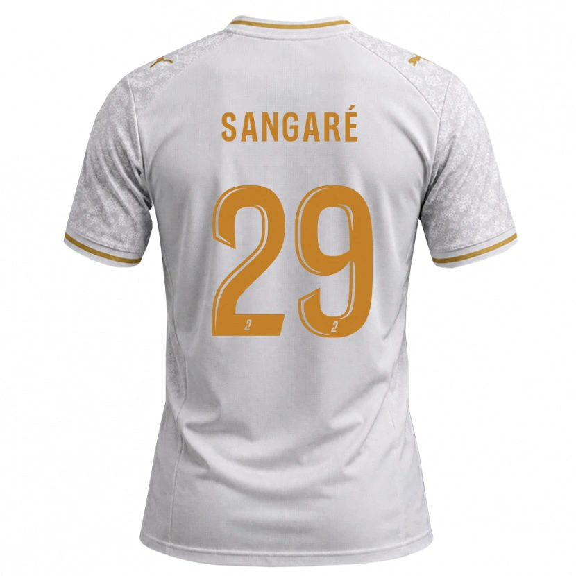 Danxen Heren Hawa Sangaré #29 Wit Grijs Goudenrood Uitshirt Uittenue 2026/27 T-Shirt België