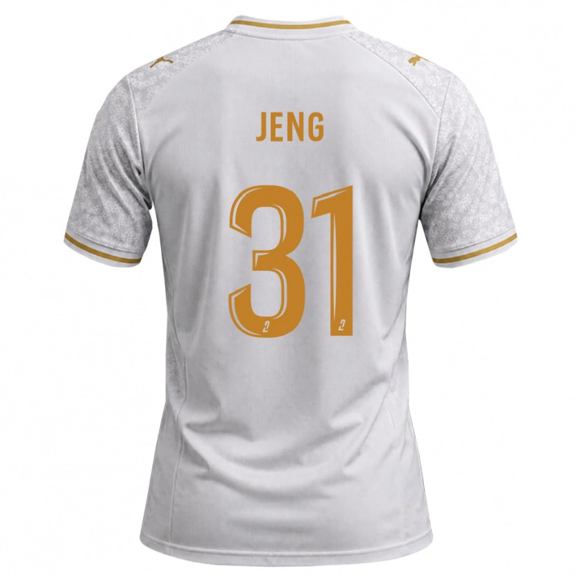 Danxen Heren Malcolm Jeng #31 Wit Grijs Goudenrood Uitshirt Uittenue 2026/27 T-Shirt België