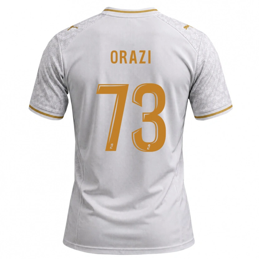 Danxen Heren Ike Orazi #73 Wit Grijs Goudenrood Uitshirt Uittenue 2026/27 T-Shirt België