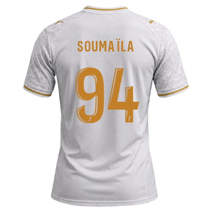 Danxen Heren Soumaïla Sylla #94 Wit Grijs Goudenrood Uitshirt Uittenue 2026/27 T-Shirt België
