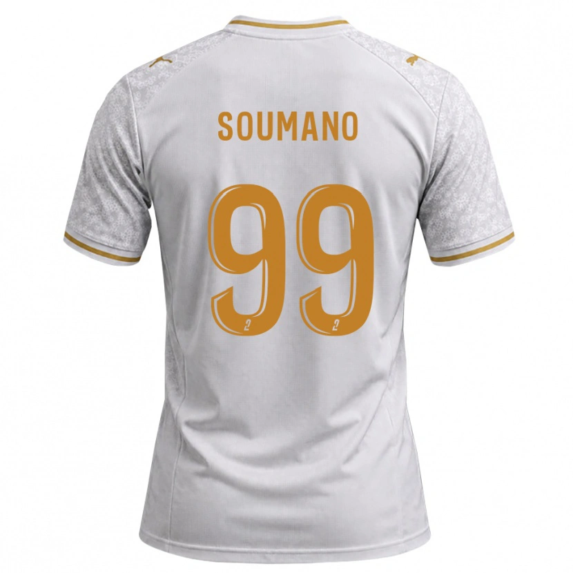 Danxen Heren Sambou Soumano #99 Wit Grijs Goudenrood Uitshirt Uittenue 2026/27 T-Shirt België