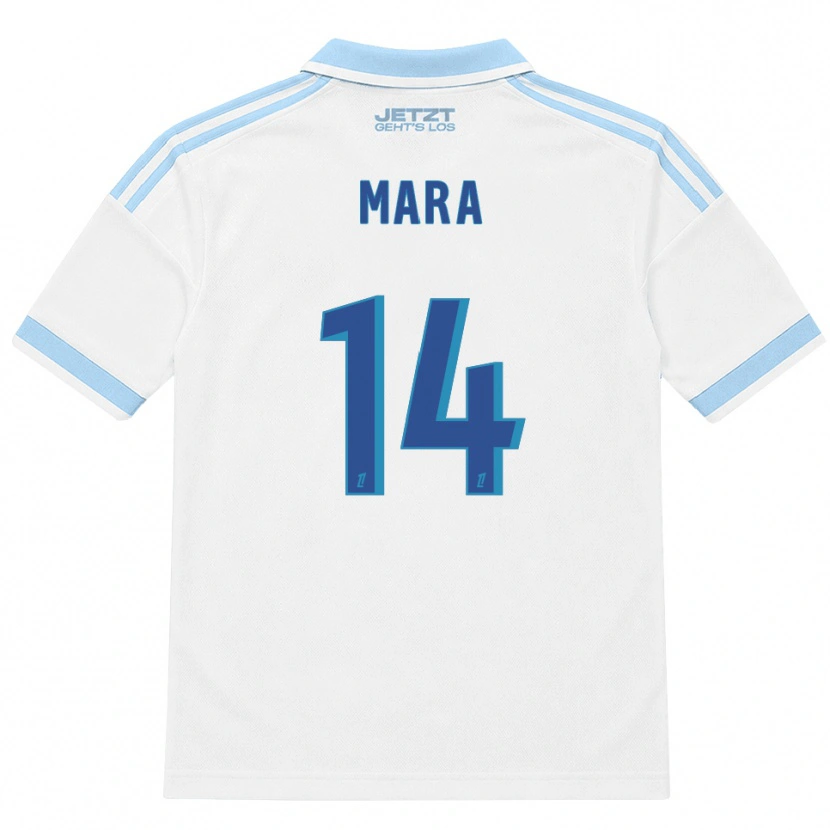 Danxen Heren Sékou Mara #14 Licht Hemelsblauw Wit Rood Uitshirt Uittenue 2026/27 T-Shirt België