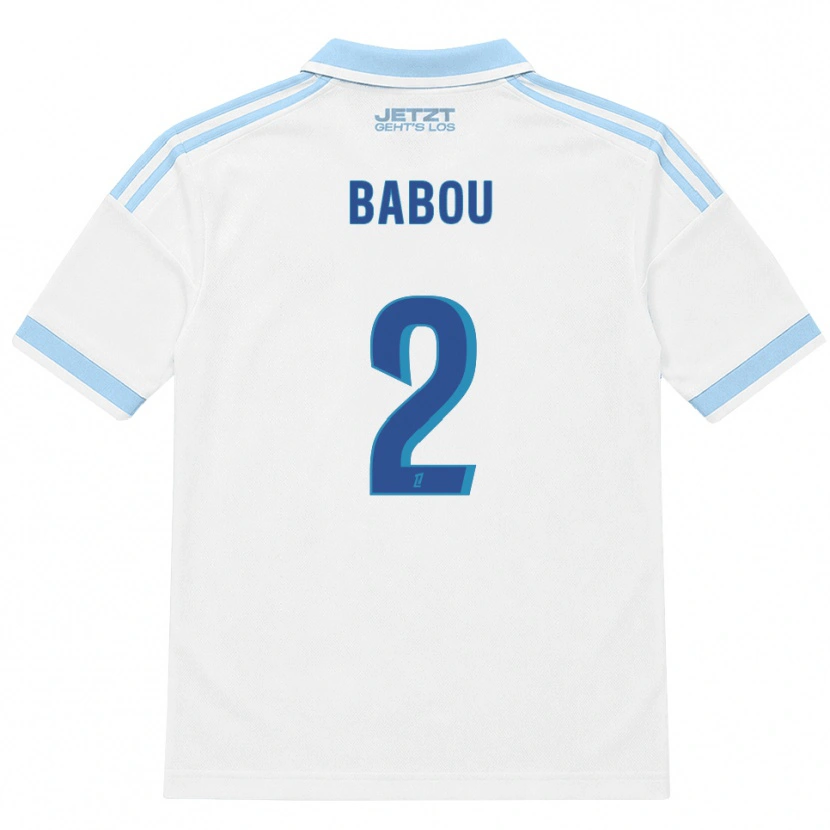 Danxen Heren Marème Babou #2 Licht Hemelsblauw Wit Rood Uitshirt Uittenue 2026/27 T-Shirt België