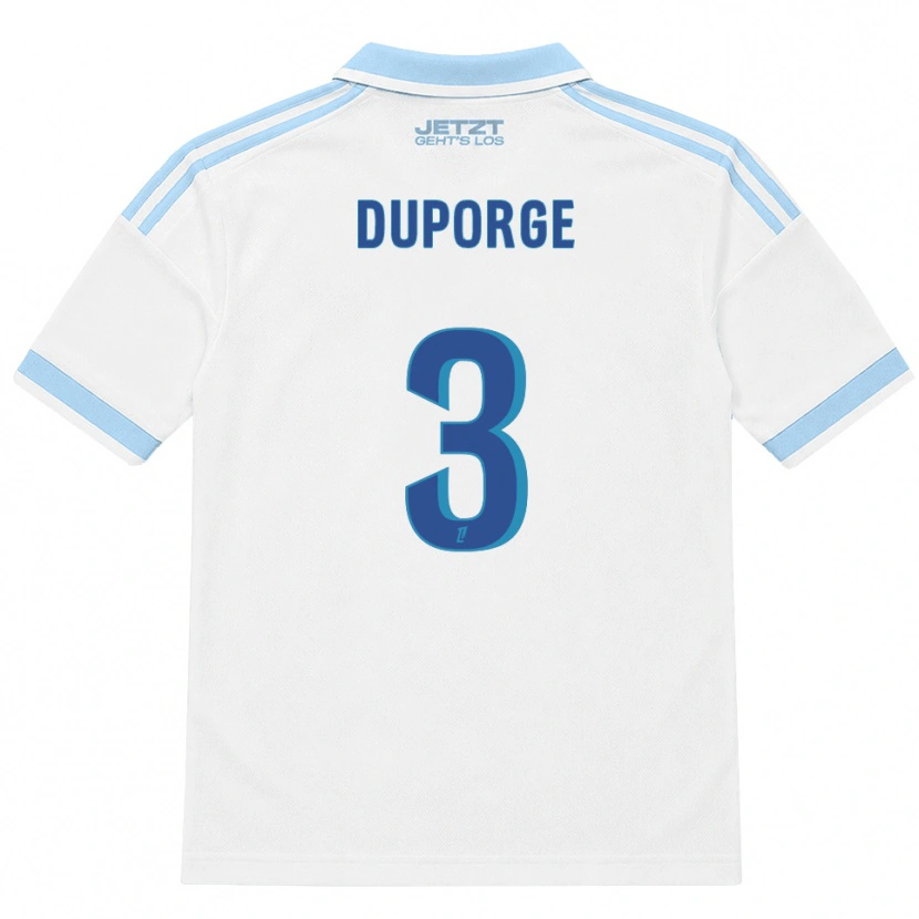 Danxen Heren Morgane Duporge #3 Licht Hemelsblauw Wit Rood Uitshirt Uittenue 2026/27 T-Shirt België