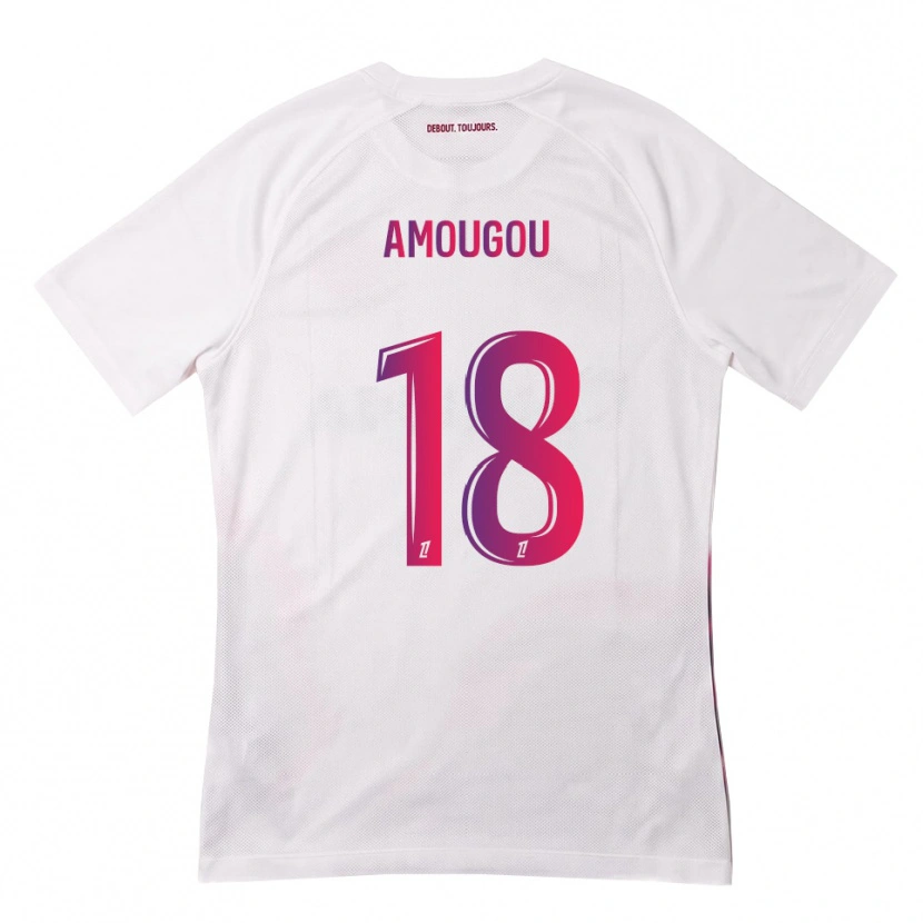 Danxen Heren Mathis Amougou #18 Wit Roze Paars Uitshirt Uittenue 2026/27 T-Shirt België