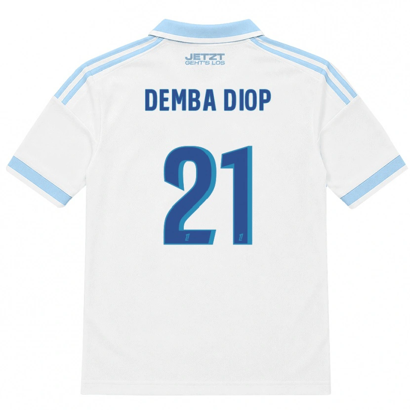 Danxen Heren Pape Demba Diop #21 Licht Hemelsblauw Wit Rood Uitshirt Uittenue 2026/27 T-Shirt België