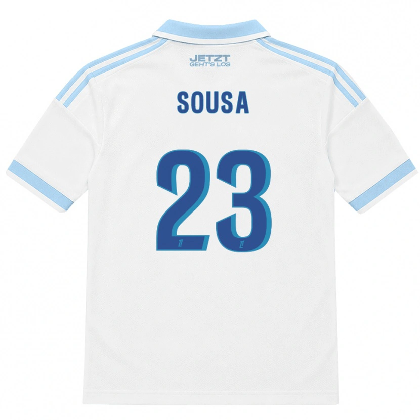 Danxen Heren Diogo Sousa #23 Licht Hemelsblauw Wit Rood Uitshirt Uittenue 2026/27 T-Shirt België