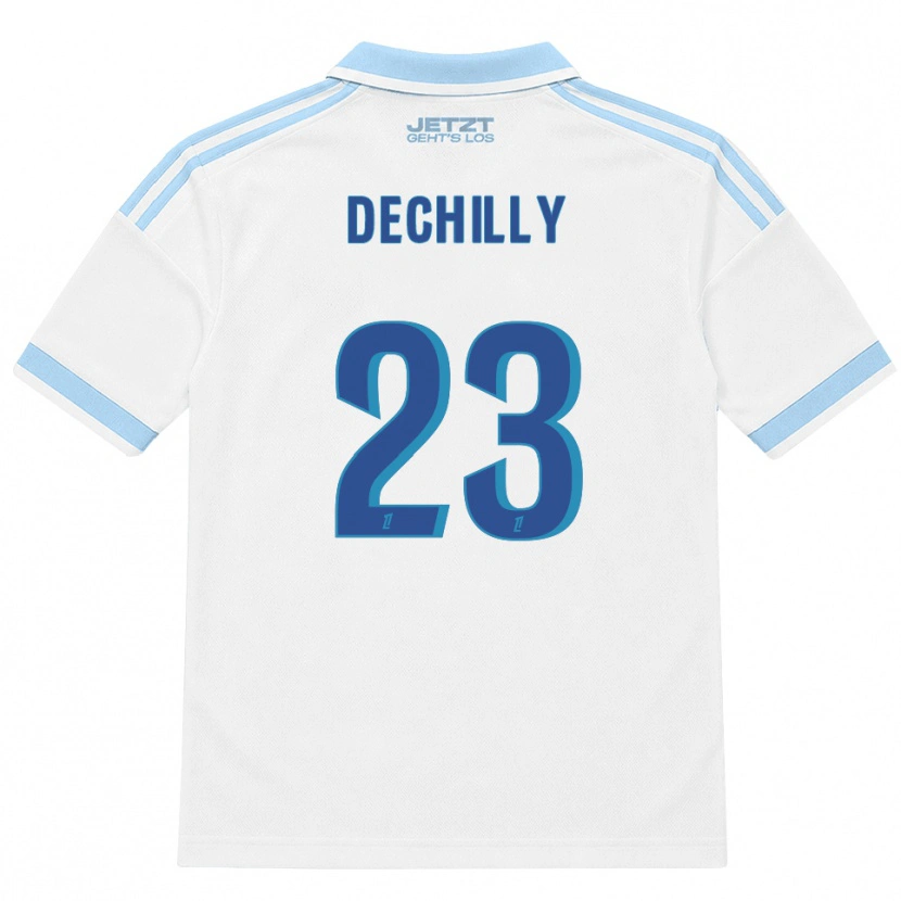 Danxen Heren Pauline Dechilly #23 Licht Hemelsblauw Wit Rood Uitshirt Uittenue 2026/27 T-Shirt België