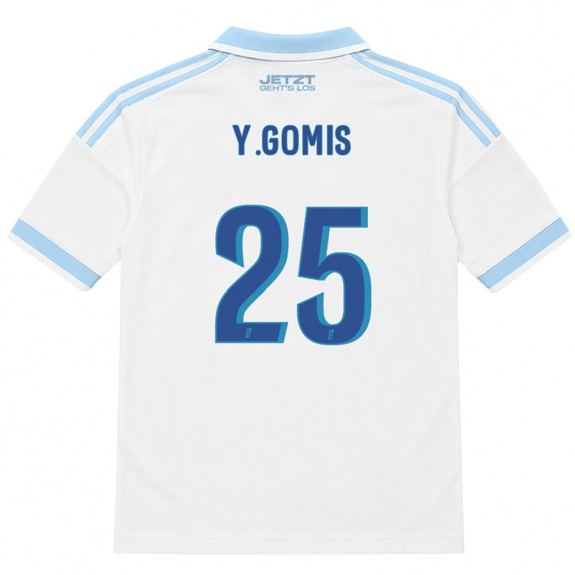 Danxen Heren Yoni Gomis #25 Licht Hemelsblauw Wit Rood Uitshirt Uittenue 2026/27 T-Shirt België