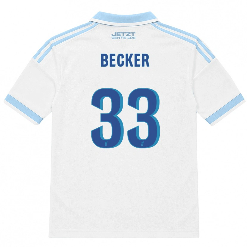 Danxen Heren Yoann Becker #33 Licht Hemelsblauw Wit Rood Uitshirt Uittenue 2026/27 T-Shirt België