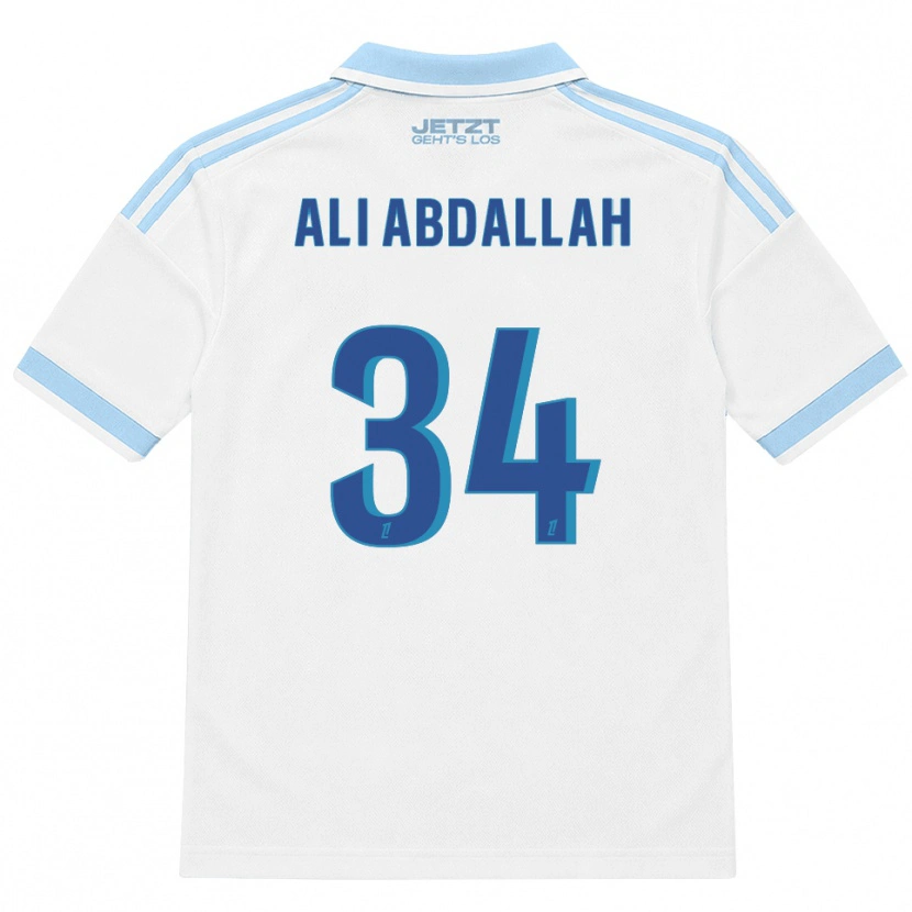 Danxen Heren Aboubacar Ali Abdallah #34 Licht Hemelsblauw Wit Rood Uitshirt Uittenue 2026/27 T-Shirt België
