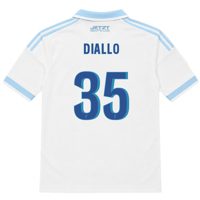 Danxen Heren Tidiane Diallo #35 Licht Hemelsblauw Wit Rood Uitshirt Uittenue 2026/27 T-Shirt België