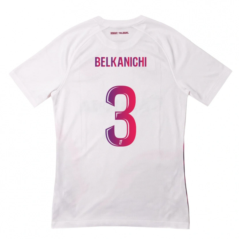 Danxen Heren Anas Belkanichi #3 Wit Roze Paars Uitshirt Uittenue 2026/27 T-Shirt België