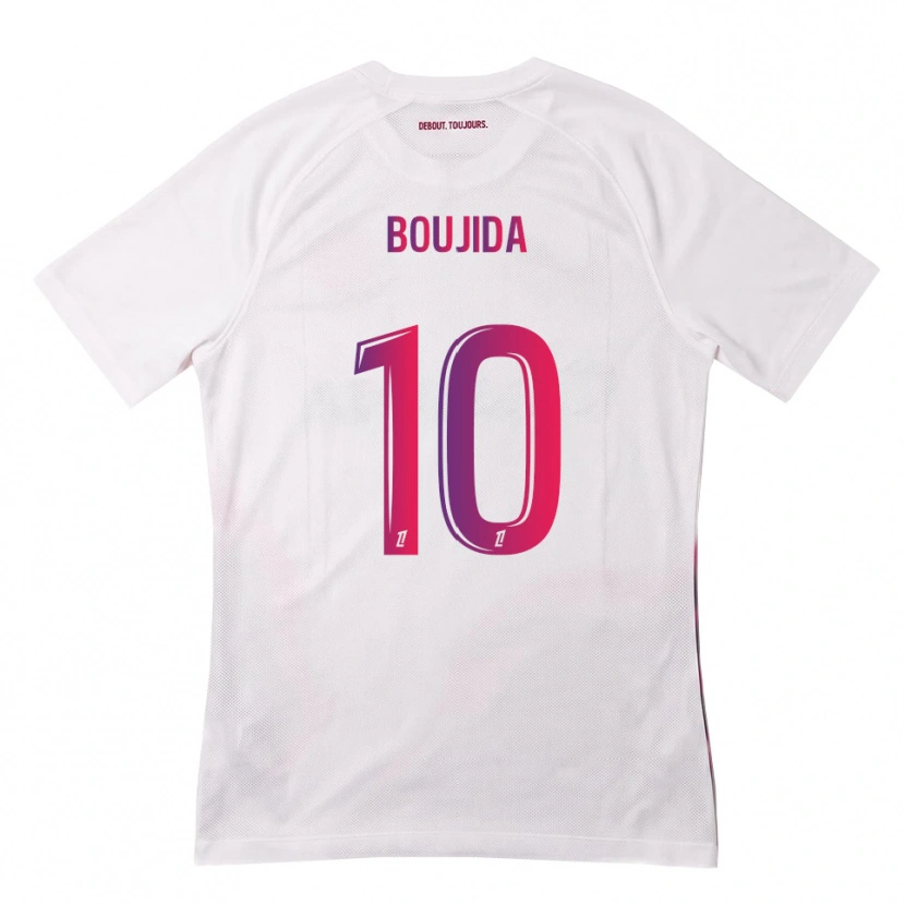 Danxen Heren Hamza Boujida #10 Wit Roze Paars Uitshirt Uittenue 2026/27 T-Shirt België