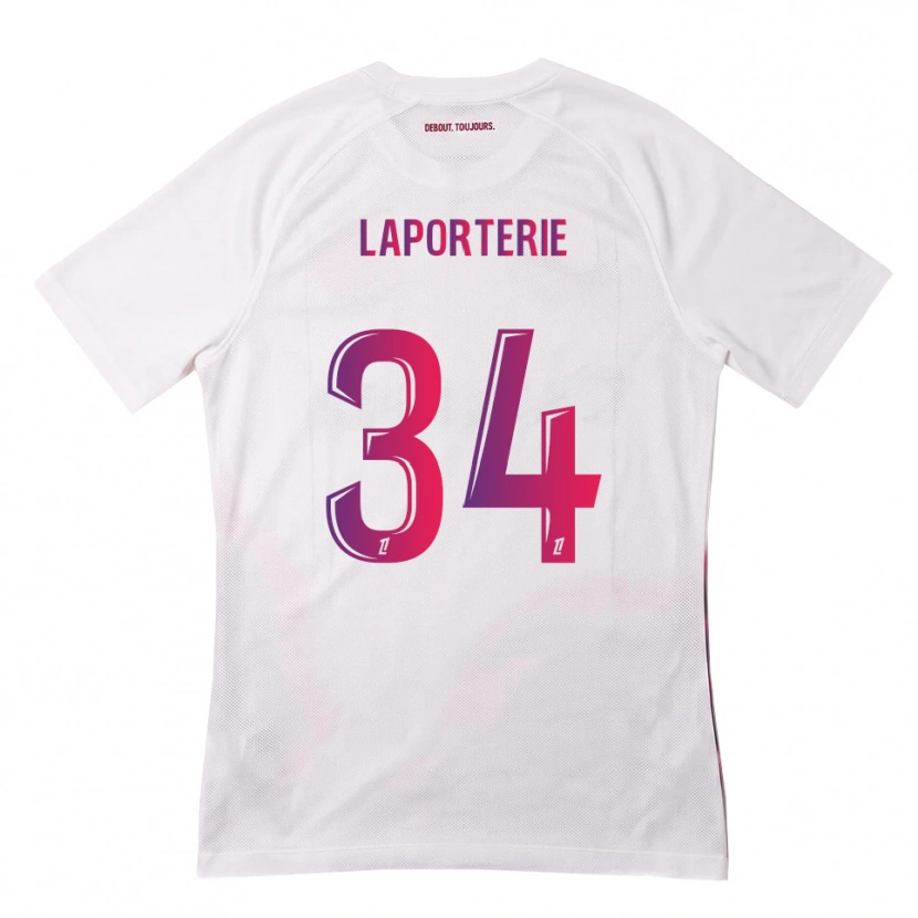 Danxen Heren Ambre Laporterie #34 Wit Roze Paars Uitshirt Uittenue 2026/27 T-Shirt België